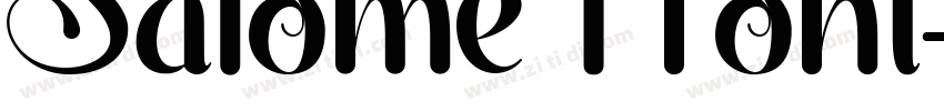 Salome 1 Font字体转换